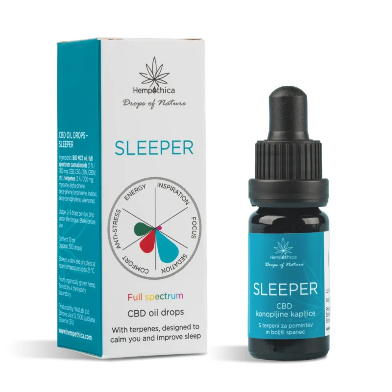Hempethica | Hempethica | Drops of Nature Sleeper - Konopljine CBD kapljice za spanje, namenjene za boljši spanec