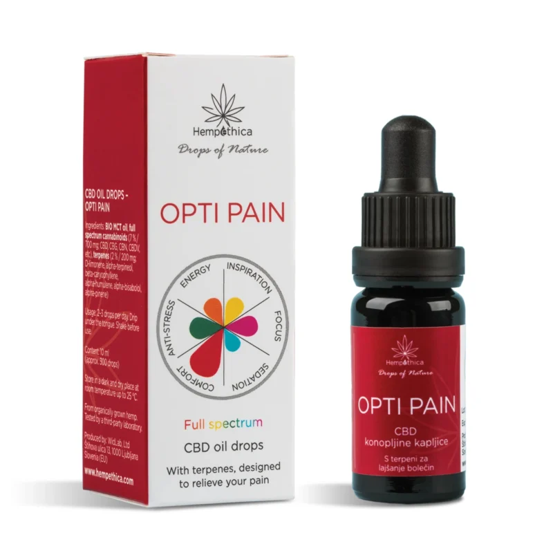 Hempethica | Hempethica | Drops of Nature Opti pain - Konopljine CBD kapljice za lajšanje bolečin